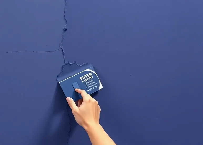 Ponçage et rebouchage des fissures avant mise en peinture